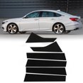 thumbnail image 4 of 6 Pcs Glossy Black Exterior Side Door Window Cover Decal ForB Pillar Posts, 4 of 8