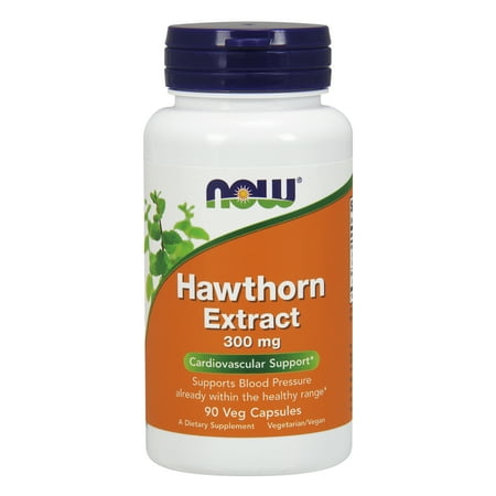 Hawthorn Herbal Supplement - NOW Supplements, Hawthorn Extract 300 mg, 90 Veg Capsules