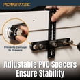 thumbnail image 5 of POWERTEC Cabinet Hardware Jig for Knobs, Handles & Pulls - Adjustable Drill Guide Template Tool for Cabinets, Woodworking, Doors & Drawers, 72186N, 5 of 7