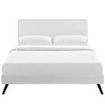 thumbnail image 5 of Modway Macie Full Vinyl Platform Bed with Round Splayed Legs in White, 5 of 7