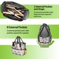 thumbnail image 6 of Garden Tool Bag,Chihuahua and Footprints Garden Tool Organizer,Garden Gifts,Waterproof Multi-Pocket Garden Tool Storage 11.8x5.5x11.4 Inch(Tools NOT Included), 6 of 6