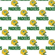 NFL Green Bay Packers 58" 100% Cotton Sports Logo Craft Fabric By the Yard, Multi-color