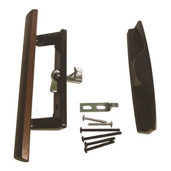 Brixwell 13-106X 3-1/2 in. Hole Centers Sliding Patio Glass Door Handle Set Black