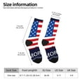 thumbnail image 2 of Rateoe Memorial Day for Women Casual Calf Socks - Cute Crew Socks - Thin Soft Above Ankle Socks Size 5-11, 2 of 6