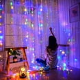 thumbnail image 7 of Curtain Lights Indoor 300LED 9.8ftx9.8ft, Outdoor Waterproof Curtain String Lights with Hook Remote Timer 8 Modes, USB Powered Waterfall Window Lights for Wall Backdrop Home Decorations, 7 of 7