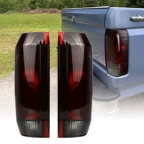 1990-1996 Ford F-150 / F250 / F350 Super Duty Truck & 1990-1996 Bronco Dark Red Smoke Lens Tail Light - Unique Style Racing