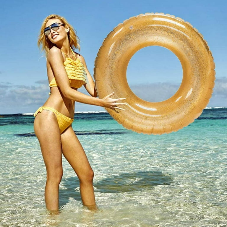 Gold glitter best sale pool float