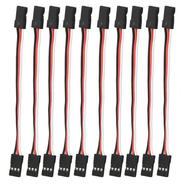 Cable De Extensión Servo, Conector De 3 Pines Tamaño Estándar Buena Conductividad Eléctrica Línea De Servocontrolador De Automóvil RC Para Modelos De Aviones Y Robots