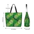 thumbnail image 5 of Naloa Green Flower Tote Bag for Women Large Capacity Shoulder Bag for College Work Travel Shopping, 5 of 8