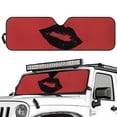 thumbnail image 2 of Psesaysky Car Windshield Sun Shade, Black Lip Sun Visor for Car Off-road Vehicle, Block UV Rays, Foldable 52.95x16.14 inches, 2 of 7