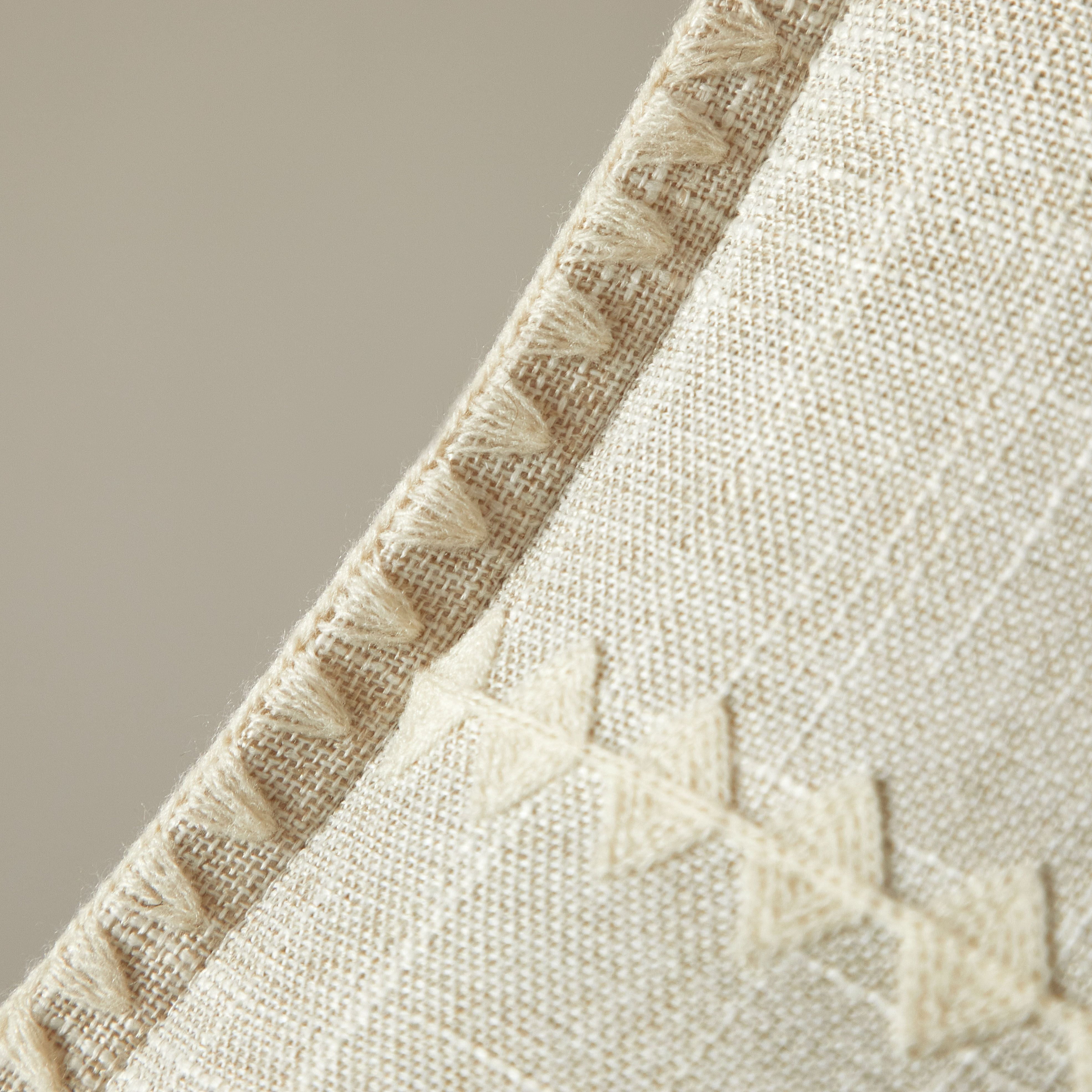 Mainstays by Becky G. & Alejandra Decorative Pillow, Papyrus Beige, 18" x 18"