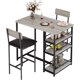 thumbnail image 2 of Dining mesa set para two-kitchen mesa y sillas con wine rack metal frame moderno bar mesa set con two sillas rectangular kitchen mesa set para small spaces y apartments, 2 of 5