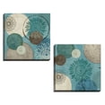thumbnail image 2 of Gango Home Decor Abstract Circle Patterned Wall Art ; Two Blue 12x12in Hand-Stretched Canvases, 2 of 6