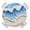 White Brown Blue, variant on Orange Blue Botanical Round Tablecloth for 36-44 Inch Tables,Fitted Table Cover with Elastic Edge,Weeping Fall Eucalyptus Leaves Waterproof Outdoor Table Cloth Protector for Patio Garden Dinner