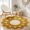Color 4, variant on SPXUBZ Velvet Round Area Rug Solid Gold Yellow Luxury Embossed Style Circular Floor Mat Soft Non-Slip Accent Carpet for Living Room Bedroom Vintage Boho Home Decor Throw Rug