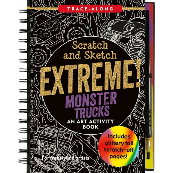 Scratch & Sketch Extreme! Monster Trucks, (Spiral-Bound)
