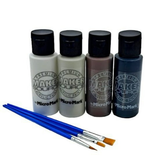 Makersource Acrylic Paint by Micro-Mark, Gray Tone Ombre 4 Pack Set