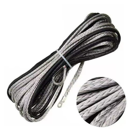 1X 15M 5mm 10000LBS Synthetic Winch Rope Line Recovery Cable For 4WD ATV SUV Truck Boat Winch Towing Rope ,Great Compatibility