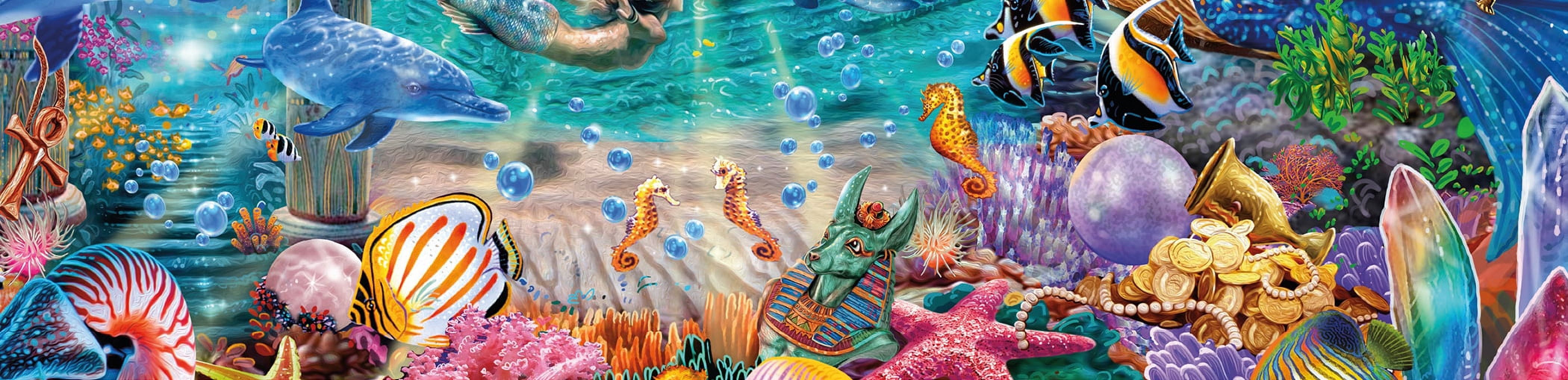 Ceaco 1000-Piece Ocean Magic Mermaid Sanctuary Interlocking Jigsaw Puzzle