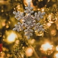 thumbnail image 4 of WMGHA Christmas Glitter Snowflake Ornaments Plastic Snowflakes Ornaments-Xmas Tree Hanging Decorations for Xmas Tree Gift for Holiday and Party,4.7-inch (Snowflake, Champagne Gold), 4 of 5