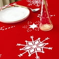 thumbnail image 6 of Christmas Table Cloth - Rectangle 60 x 84 Inch - Snowflake Printed Water Resistant Tablecloth, Decorative Fabric Table Cover for Holiday Party Dinner, 6 of 6