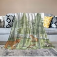 thumbnail image 2 of JEUXUS  Forest Animal Blanket for Boy Girl,Nursery Flannel Bed Blankets,Woodland Animal Fox Elk Bear Watercolor Print Throw Blanket Super Soft Flannel Blankets Gifts for Christmas, 2 of 6