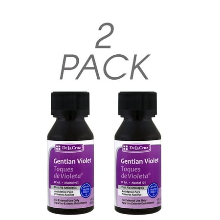 - De La Cruz 1% Gentian Violet, First Aid Antiseptic, Fragrance-Free, Cruelty Free 1 F Oz / 30 mL. Pack of 2