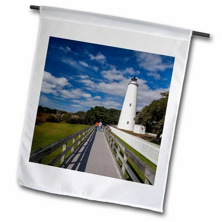 North Cape Furniture 3dRose North Carolina, Cape Hatteras, Ocracoke Lighthouse Polyester 1'6'' x 1' Garden Flag ()