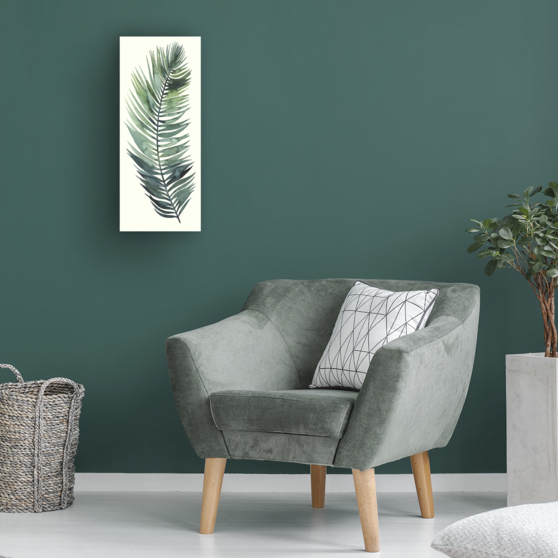 Canvas Wall Art - Grace Popp 'Dancing Palm II' Wall Art for Living Room, Bedroom, or Office Décor by Trademark Fine Art - 14 x 32 Inches