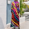 thumbnail image 3 of Mardi Gras Beads Dress Modern Art Print Party Maxi Dress Korean Fashion Boho Beach Long Dresses High Waist Printed Clothing, 3 of 5