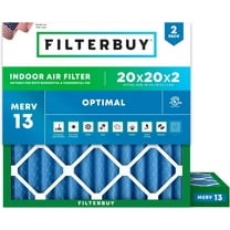 Filterbuy 20x20x2 MERV 13 Health Defense, Pleated HVAC AC Furnace Air Filters (2-Pack)