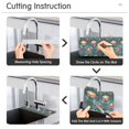 thumbnail image 5 of Yayeee Faucet Mat for Kitchen Sink 14.7" Diatomite Long Splash Guard Pad, Art Water Lilies Pattern, 2 Pack, 5 of 7