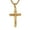 Gold, variant on Stainless Steel Jesus Crucifix Cross Necklace Religious INRI Cross Pendant for Men Women with 24" Chain Jewelry Gift (Silver Gold)