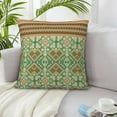 thumbnail image 6 of ZICANCN Green Paisley Checkered Stripe Throw Pillow Covers, Bed Couch Sofa Knit Decorative Pillow Covers for Living Room Farmhouse, 20"x20", 6 of 8