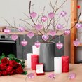 thumbnail image 5 of 12 Pcs Pink Heart Shaped Ornaments Christmas Tree Hanging Decorations Valentines Heart Shaped Baubles Ornaments Valentines Day Decor for Wedding Anniversary Party Supplies Home Tree Decorations, 5 of 8