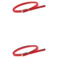 thumbnail image 2 of relayinert Ceinture Ajustable Style Classique PU pour Femmes Artisanat Exquis Simple Bretelles Intemporelles Rouge 2Set, 2 of 6