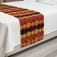 thumbnail image 2 of Abstract Bed Runner, Spiraling Dotted on a Pale Maroon Tone Background, Decorative Accent Bedding Scarf for Hotels Homes and Guestrooms, Queen, Dark Maroon Yellow, by Ambesonne, 2 of 2