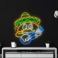 thumbnail image 4 of Handmadetneonsign Sombrero Hat Tacos Neon Sign, Tacos Food Store Wall Art Decor, Mexican Food Wall Decor, 4 of 5