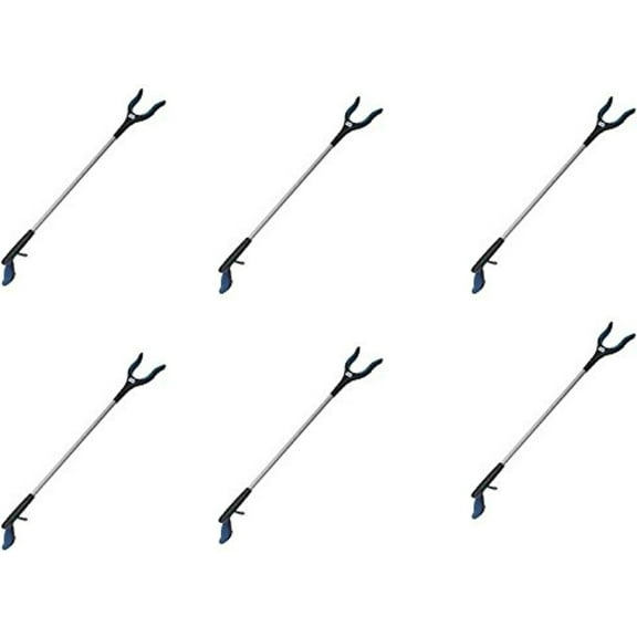 Ettore Grip 'N Grab Reacher Tool - Rubberized Tip, 32" Handle - Blue