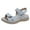 Light Blue, variant on Womens Open Toe Platform Sandals Ankle Strap Shoes Hook and Loop Casual Summer Sandals for Women