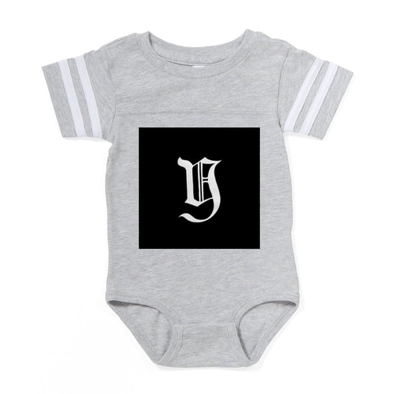 CafePress - Gothic Initial Y - Cute Infant Baby Football Bodysuit