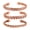 Braided 1, variant on by Touchstone Copper magnetic bracelet Tibetan style. Hand forged with solid and high gauge Yin Yang Braid Inspired pure copper. Set of 3 different designs in 3 metals.