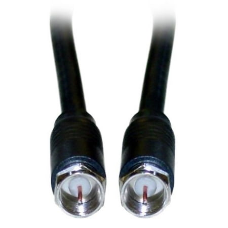 ACL 3 Feet F-pin Male to Male RG6 Coaxial Cable, UL Rated, Black [For VCR, TV, Cable Box, Satellite Receivers, etc], 4