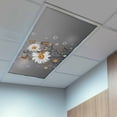 thumbnail image 2 of 1 Pack Yellow Daisy Fluorescent Light Covers for Ceiling Lights Bubble Butterfly Grey Grey Background Magnetic Ceiling Light Covers Overhead Light Filters for Office Classroom Home, 2 of 9