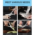 thumbnail image 4 of Heavy Duty Kitchen Shear Stainless Steel Poultry Shear Multi-function Kitchen Scissor for Fish, Meat, Vegetables, Herbs, Bones, Dishwasher Safe, 4 of 7