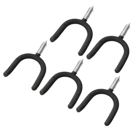 

Wideskall 5 Pieces Heavy Duty Garage Storage Screw in Utility Tool Wall Mount U Tool Hanger Hook
