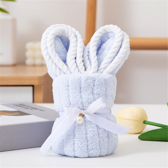 Easter Coral Velvet Bath Towel, Bunny Gift Set, Towel for Kids and Adults, Soft and Absorbent, Suitable for All Seasons