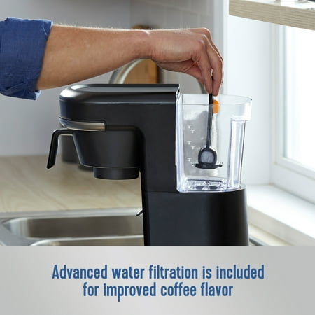 Mr. Coffee - Space-Saving Combo 10-Cup Coffee Maker and Pod Single Serve Brewer - Stainless-Steel/Black