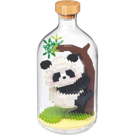 Mini Animals Building Blocks Sets, Cute Panda Building Set Animal Figures for Office Home Decor, DIY Birthday Gifts, Party Favors for Boys Girls Adults