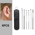thumbnail image 1 of Kit de 6 uds. De recogedor de cera para los oídos, cureta para el cuidado de la salud, herramienta para el hogar negro Sywqhk Cuidado Belleza, 1 of 7